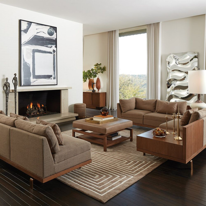 Global Views Latitudes Modular Sectional Corner Table - Walnut