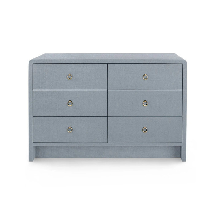 Villa & House Bryant Extra Large 6-Drawer Dresser Winter Gray