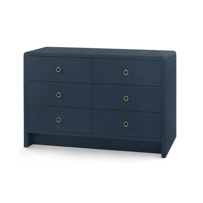 Villa & House - Bryant Extra Large 6-Drawer Dresser - Blue Steel
