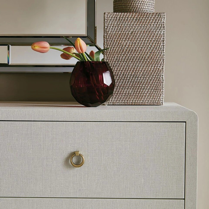 Villa & House Bryant Linen Extra Large 6-Drawer Dresser Chiffon White