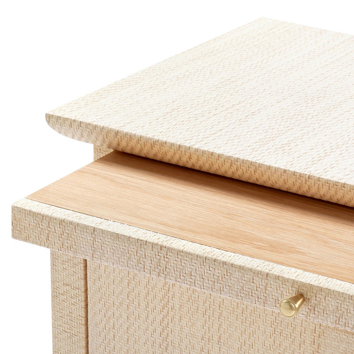 Villa & House Elina 3-Drawer Side Table Natural Twill