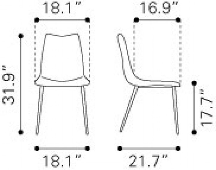 Zuo Modern - Norwich Dining Chair Brown