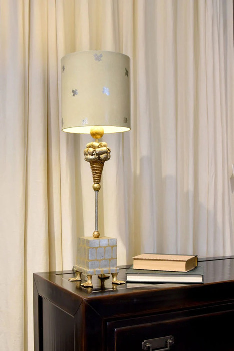 Lucas +  McKearn Pompadour X 31" Table Lamp in Gold and Silver