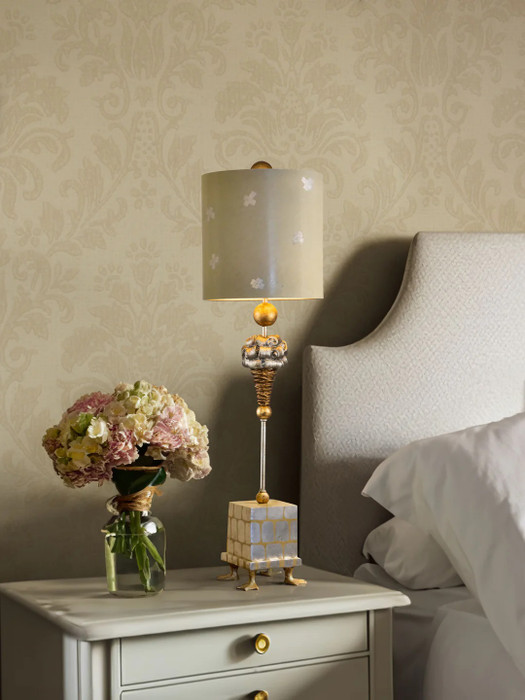Lucas +  McKearn Pompadour X 31" Table Lamp in Gold and Silver