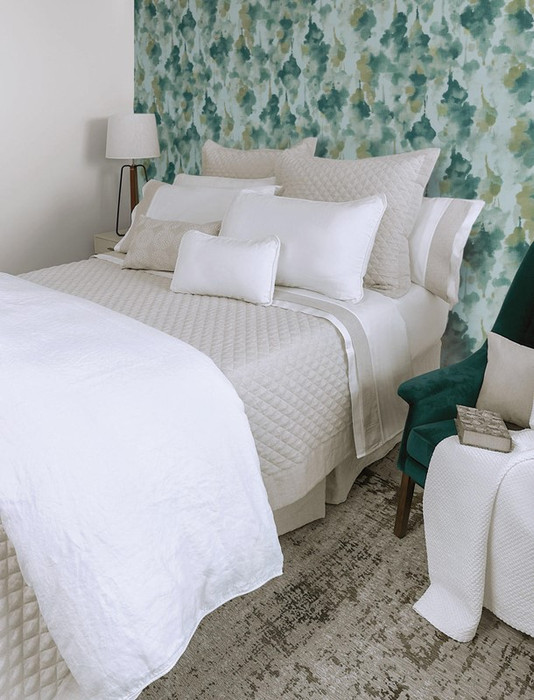 Hudson Linen Twin Bed Skirt by Bovi