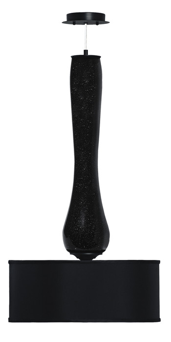 Thumprints Moondust 33" Black Blown Glass Pendant Light