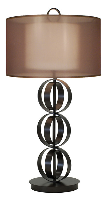 Thumprints Compass 31" Mahogany Bronze Table Lamp