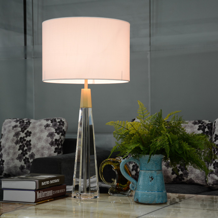 Lucas + McKearn Monroe 32" Table Lamp in Clear Crystal