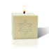 3'' Unscented Palm Wax Candle - Star Of David