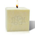 4'' Unscented Palm Wax Candle - Monogram