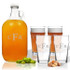 5 Piece Set: Growler  64 Oz.  & Pub Glass  16 Oz. (Set Of 4) Personalized-Personalized