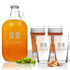 5 Piece Set: Growler  64 Oz.  & Pub Glass  16 Oz. (Set Of 4) Personalized Adirondack Chairs