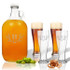 5 Piece Set: Growler  64 Oz.  &  Pilsner Glass 16Oz (Set Of 4) Personalized Antler Theme