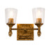 Vetiver 2 Light Vanity Light in Gold