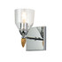 Felice 1 Light Wall Sconce in Chrome with Gold Accents