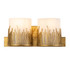 Sawgrass 2 Light Vanity in Distressed Gold