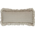 Solid Linen Long Ruffle Pillow