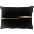 Striped Linen Pillow Black 