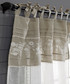 Ivory Natural Linen Lace Embroidery Curtain - India's Heritage