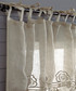 Natural Linen Lace and Embroidery Curtain - India's Heritage