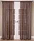 Open Weave Linen Sheer Curtain Chocolate