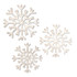 Set Of 3 Whitewash Wood Slat Snowflakes