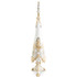 36 Inch White Glittered Resin Ornate Jeweled Tree