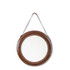 20.75 Round Leather Strap Hung Mirror