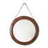 28.25 Round Leather Strap Hung Mirror