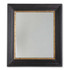 30.5 Inch Rectangle Black Wood With Gold Trim Mirror