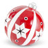 21 Inch Red & White Resin Led Ornament With Timer