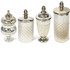 Set Of 4 Mercury Glass Jars With Lids