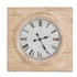 28 Inch Square Wooden Wall Clock With Round Face