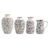 Set Of 4 Vintage Black & White Ceramic Vases