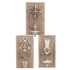 Set Of 3 Wood Wall Sconces With Metal Knob Detail