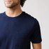 Cozy Earth Men's Stretch-Knit Bamboo Lounge Tee - Navy