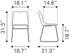 Zuo Modern Smart Dining Chair Vintage Espresso Dimensions