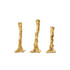 Branch Set of 3 Candlesticks, Gold Leaf