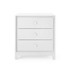 Bergamo 3-Drawer Side Table, White Pearl