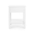 Harlow 1-Drawer Side Table, White Pearl