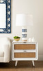 Malmo 2-Drawer Side Table, Eggshell White