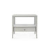 Paola 1-Drawer Side Table, Soft Gray