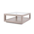 Gavin Large Square Coffee Table, Taupe Gray