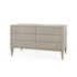 Morris Extra Large 6-Drawer, Taupe Gray and Champagne