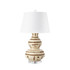 Shino Lamp, Ivory and Brown