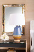 Tupelo Lamp, Light Blue & Brown