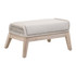 Essentials For Living - Loom Outdoor Footstool in Taupe & White (6817FS.WTA/PUM/GT)