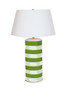 Dana Gibson - Green Striped Stacked Lamp