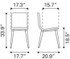 Zuo Modern Jericho Dining Chair Gray Dimensions