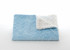 Tourance Paisley Baby Blanket in Embossed Blue with Rosebud Ivory